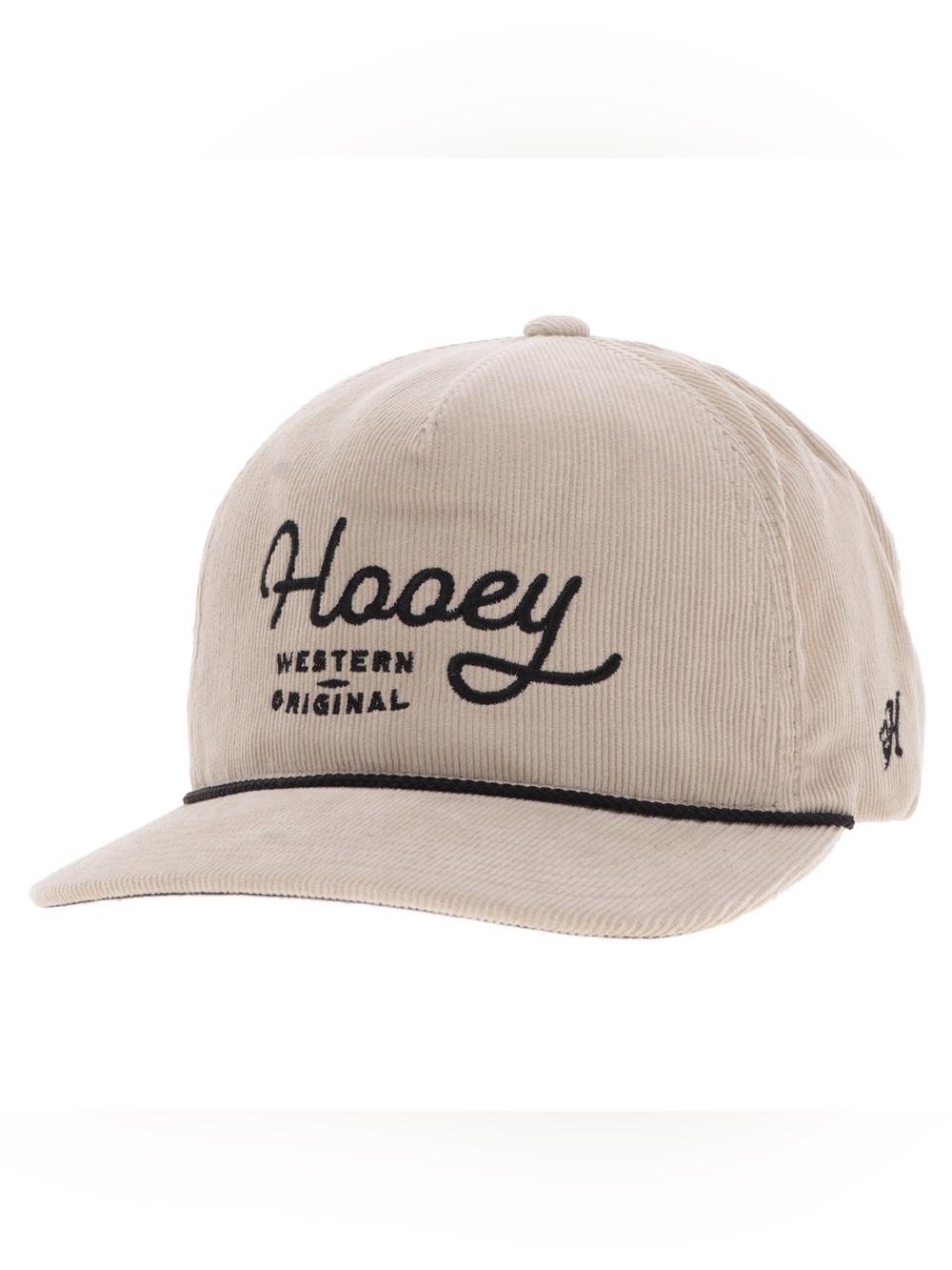 Hooey OG Corduroy Stitch Snapback Hat | Tan / Black | OSFA | NWT